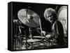 Drummer Ginger Baker Performing at the Forum Theatre, Hatfield, Hertfordshire, 1980-Denis Williams-Framed Stretched Canvas