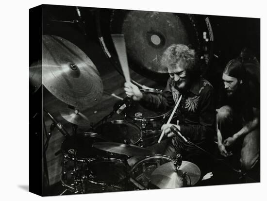 Drummer Ginger Baker Performing at the Forum Theatre, Hatfield, Hertfordshire, 1980-Denis Williams-Stretched Canvas