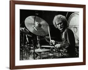 Drummer Ginger Baker Performing at the Forum Theatre, Hatfield, Hertfordshire, 1980-Denis Williams-Framed Photographic Print