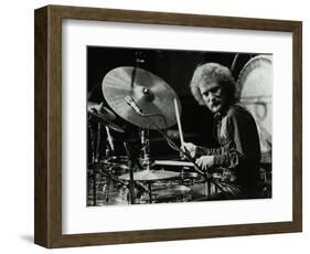 Drummer Ginger Baker Performing at the Forum Theatre, Hatfield, Hertfordshire, 1980-Denis Williams-Framed Photographic Print