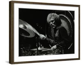 Drummer Ginger Baker Performing at the Forum Theatre, Hatfield, Hertfordshire, 1980-Denis Williams-Framed Photographic Print