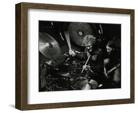 Drummer Ginger Baker Performing at the Forum Theatre, Hatfield, Hertfordshire, 1980-Denis Williams-Framed Photographic Print