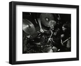 Drummer Ginger Baker Performing at the Forum Theatre, Hatfield, Hertfordshire, 1980-Denis Williams-Framed Photographic Print