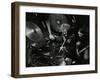 Drummer Ginger Baker Performing at the Forum Theatre, Hatfield, Hertfordshire, 1980-Denis Williams-Framed Photographic Print