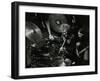 Drummer Ginger Baker Performing at the Forum Theatre, Hatfield, Hertfordshire, 1980-Denis Williams-Framed Photographic Print