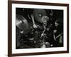 Drummer Ginger Baker Performing at the Forum Theatre, Hatfield, Hertfordshire, 1980-Denis Williams-Framed Photographic Print