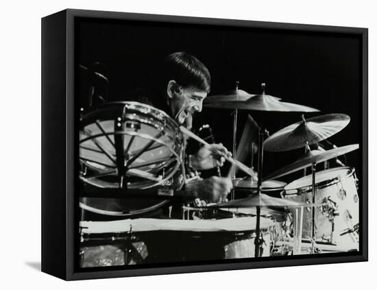 Drummer Louie Bellson Playing at the Forum Theatre, Hatfield, Hertfordshire, 1979-Denis Williams-Framed Stretched Canvas