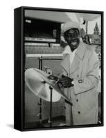 Drummer Mickey Roker at the Newport Jazz Festival, Ayresome Park, Middlesbrough, 1978-Denis Williams-Framed Stretched Canvas