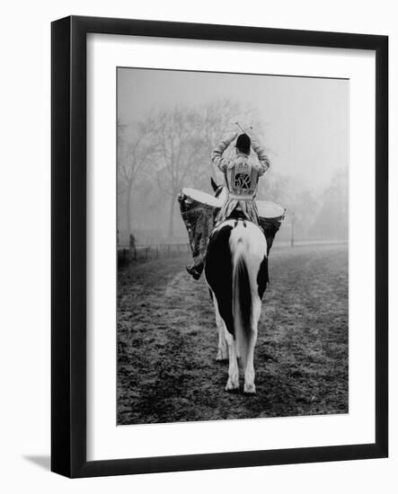 Drummer of Royal Horse Guards Playing Silver Drums Given Regiment by George III in 1805-Cornell Capa-Framed Photographic Print