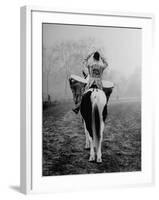 Drummer of Royal Horse Guards Playing Silver Drums Given Regiment by George III in 1805-Cornell Capa-Framed Photographic Print