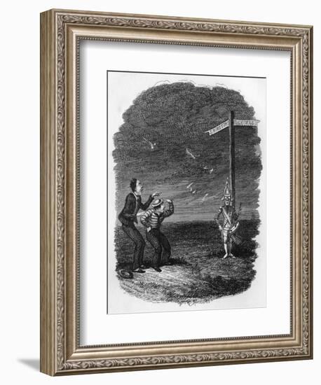 Drummer of Tidworth-George Cruikshank-Framed Art Print