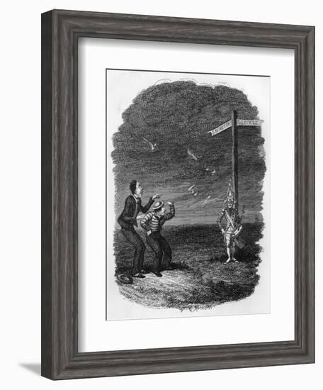 Drummer of Tidworth-George Cruikshank-Framed Art Print