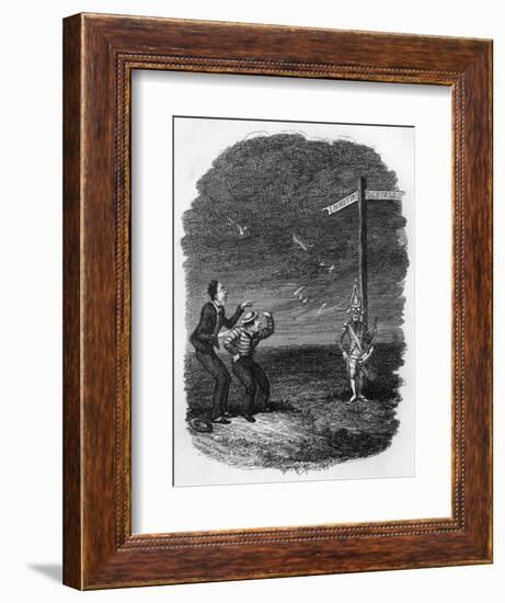 Drummer of Tidworth-George Cruikshank-Framed Art Print