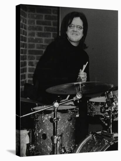 Drummer Pete Cater at the Fairway, Welwyn Garden City, Hertfordshire, 15 December 2002-Denis Williams-Stretched Canvas