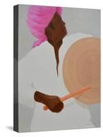 Drummer, Pink Turban-Lincoln Seligman-Stretched Canvas