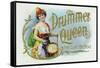 Drummer Queen Brand Cigar Inner Box Label, She Can't Be Beat-Lantern Press-Framed Stretched Canvas