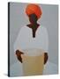 Drummer, Red Turban-Lincoln Seligman-Stretched Canvas