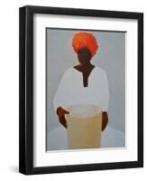 Drummer, Red Turban-Lincoln Seligman-Framed Giclee Print