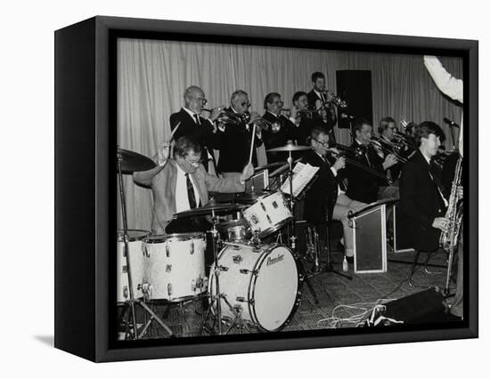 Drummer Ronnie Verrell and the Sound of 17 Big Band at the Fairway, Welwyn Garden City, Herts, 1991-Denis Williams-Framed Stretched Canvas