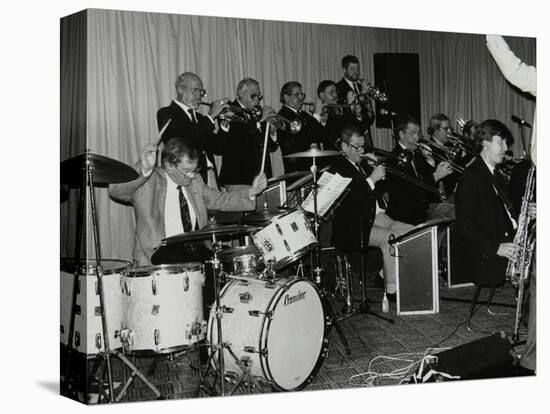 Drummer Ronnie Verrell and the Sound of 17 Big Band at the Fairway, Welwyn Garden City, Herts, 1991-Denis Williams-Stretched Canvas