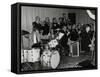 Drummer Ronnie Verrell and the Sound of 17 Big Band at the Fairway, Welwyn Garden City, Herts, 1991-Denis Williams-Framed Stretched Canvas