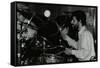 Drummer Simon Morton Playing at the Torrington Jazz Club, Finchley, London, 1988-Denis Williams-Framed Stretched Canvas