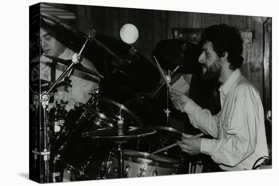 Drummer Simon Morton Playing at the Torrington Jazz Club, Finchley, London, 1988-Denis Williams-Stretched Canvas