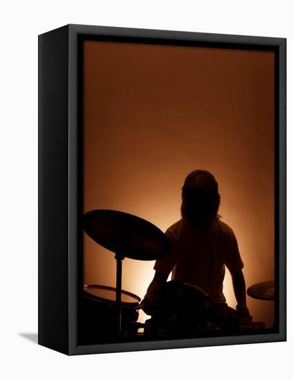 Drummer-David Ridley-Framed Stretched Canvas
