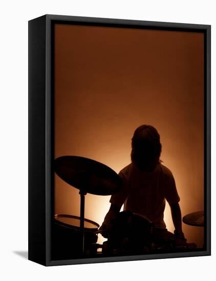 Drummer-David Ridley-Framed Stretched Canvas