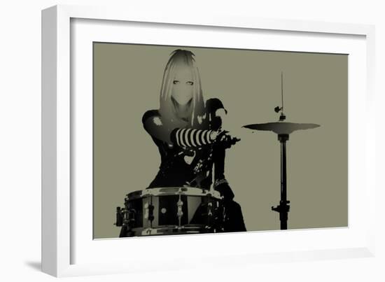 Drummer-NaxArt-Framed Art Print