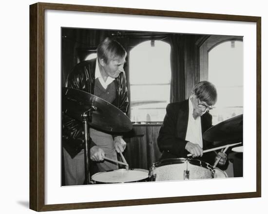 Drummers Jack Parnell and Barrett Deems, London, 1984-Denis Williams-Framed Photographic Print