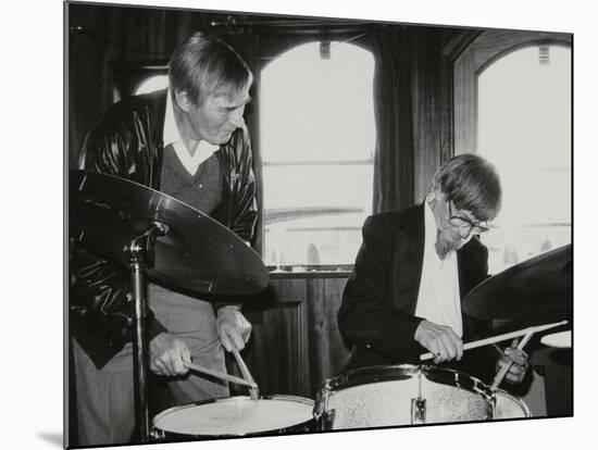 Drummers Jack Parnell and Barrett Deems, London, 1984-Denis Williams-Mounted Photographic Print