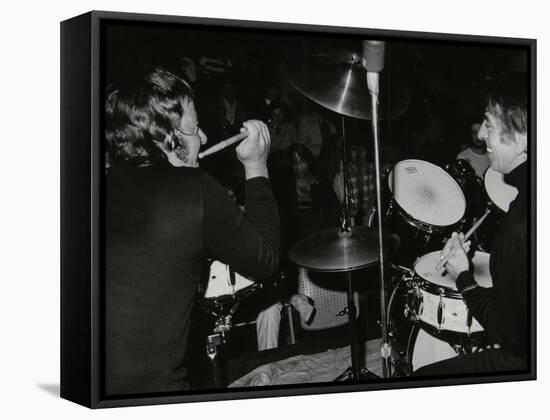 Drummers Les Demerle and Kenny Clare, London, 1979-Denis Williams-Framed Stretched Canvas