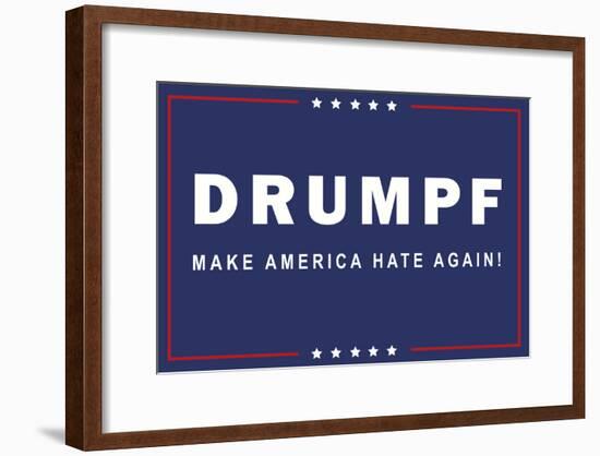 Drumpf Make America Hate Again-null-Framed Poster