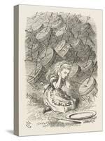 Drums Alice Covers Her Ears to the Sound of the Drums-John Tenniel-Stretched Canvas