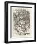 Drums Alice Covers Her Ears to the Sound of the Drums-John Tenniel-Framed Art Print