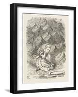 Drums Alice Covers Her Ears to the Sound of the Drums-John Tenniel-Framed Art Print