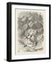 Drums Alice Covers Her Ears to the Sound of the Drums-John Tenniel-Framed Art Print