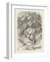 Drums Alice Covers Her Ears to the Sound of the Drums-John Tenniel-Framed Art Print