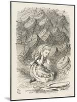 Drums Alice Covers Her Ears to the Sound of the Drums-John Tenniel-Mounted Art Print