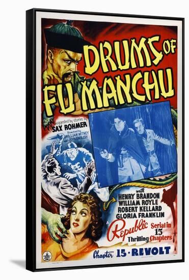 Drums of Fu Manchu-null-Framed Stretched Canvas