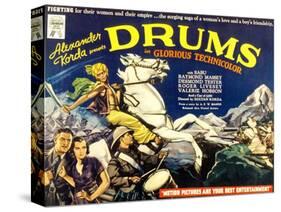 Drums, Valerie Hobson, Sabu, 1938-null-Stretched Canvas