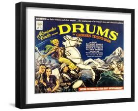 Drums, Valerie Hobson, Sabu, 1938-null-Framed Photo