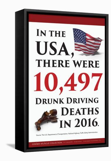 Drunk Driving Death Statistics (USA)-Gerard Aflague Collection-Framed Stretched Canvas