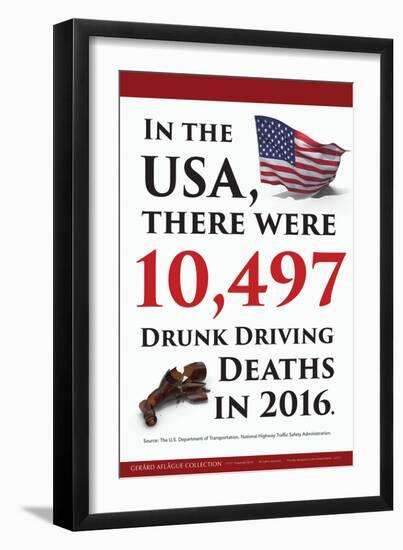 Drunk Driving Death Statistics (USA)-Gerard Aflague Collection-Framed Art Print