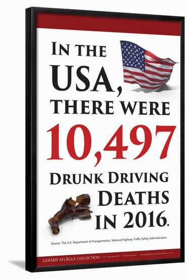 Drunk Driving Death Statistics (USA)-Gerard Aflague Collection-Framed Poster
