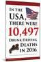 Drunk Driving Death Statistics (USA)-Gerard Aflague Collection-Mounted Poster