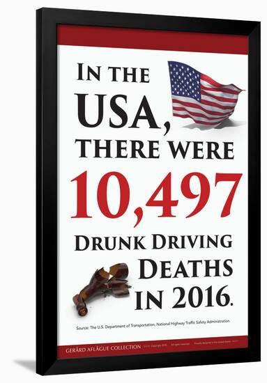 Drunk Driving Death Statistics (USA)-Gerard Aflague Collection-Framed Poster