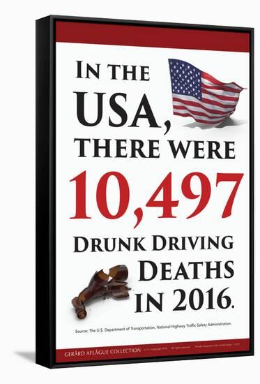 Drunk Driving Death Statistics (USA)-Gerard Aflague Collection-Framed Stretched Canvas