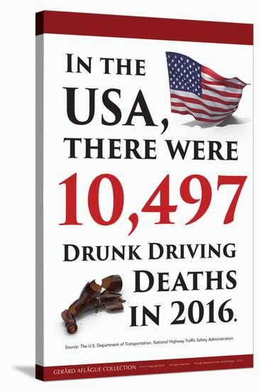 Drunk Driving Death Statistics (USA)-Gerard Aflague Collection-Stretched Canvas